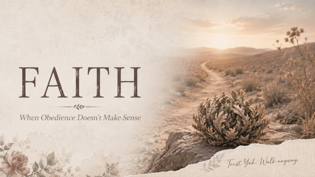 FAITH. (When Obedience Doesn’t Make&nbsp;Sense)